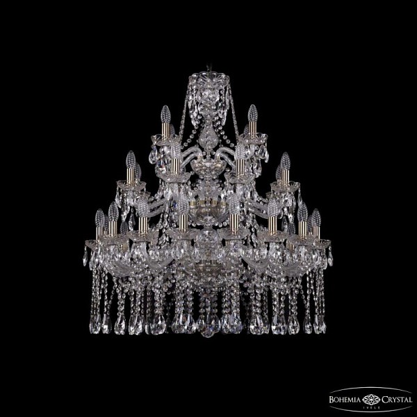Подвесная люстра Bohemia Ivele Crystal 1413 золото арт. 1413/16+8+4/300/3d Pa