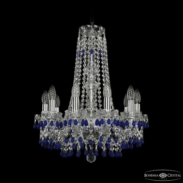 Подвесная люстра Bohemia Ivele Crystal 1410 никель арт. 1410/10/160/h-60 Ni V3001