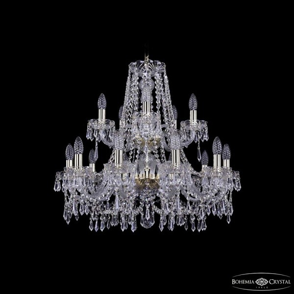 Подвесная люстра Bohemia Ivele Crystal 1403 золото арт. 1403/10+5/240/2d G