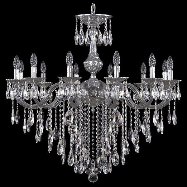 Подвесная люстра Bohemia Ivele Crystal AL7801 металл арт. AL78101/12/300 B CG