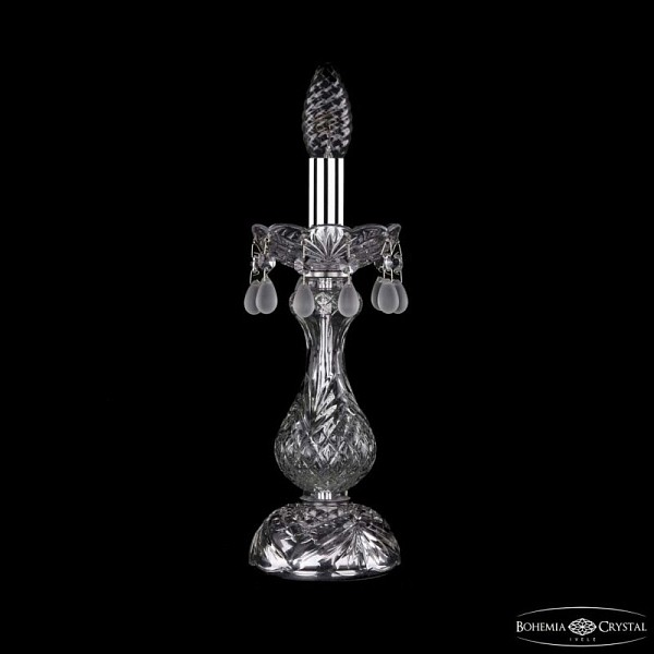 Настольная лампа декоративная Bohemia Ivele Crystal 1410 никель арт. 1410L/1-31 Ni V0300