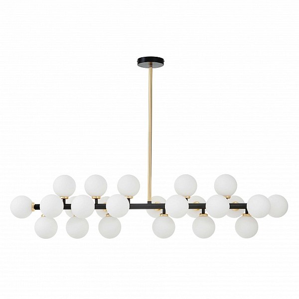Люстра на штанге LUMINA DECO Marsiada  арт. LDP 6033-24 BK+GD
