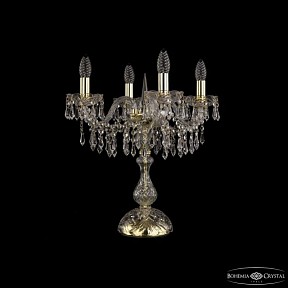 Настольная лампа декоративная Bohemia Ivele Crystal 1403 золото арт. 1403L/4/141-47 G