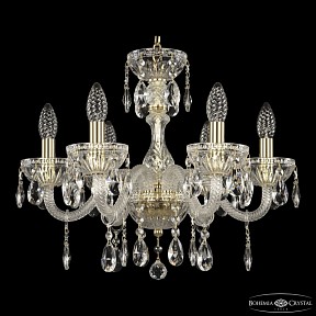 Подвесная люстра Bohemia Ivele Crystal 5417 золото арт. 5417/6/165 G Clear/M-1G