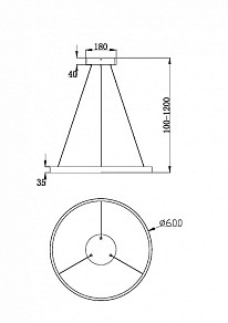 Подвесной светильник Maytoni Rim черный арт. MOD058PL-L32BK