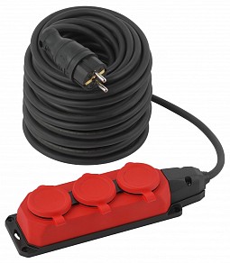 Сетевой фильтр Эра  черный арт. UK-3e-3x1,5-40m-IP44(KG)