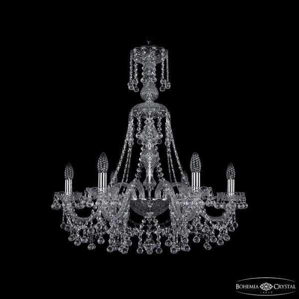 Подвесная люстра Bohemia Ivele Crystal 1409 никель арт. 1409/6/240/XL-75 Ni