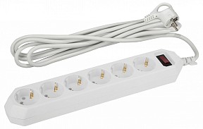 Сетевой фильтр Эра  белый арт. USF-6es-3m-W-BOX
