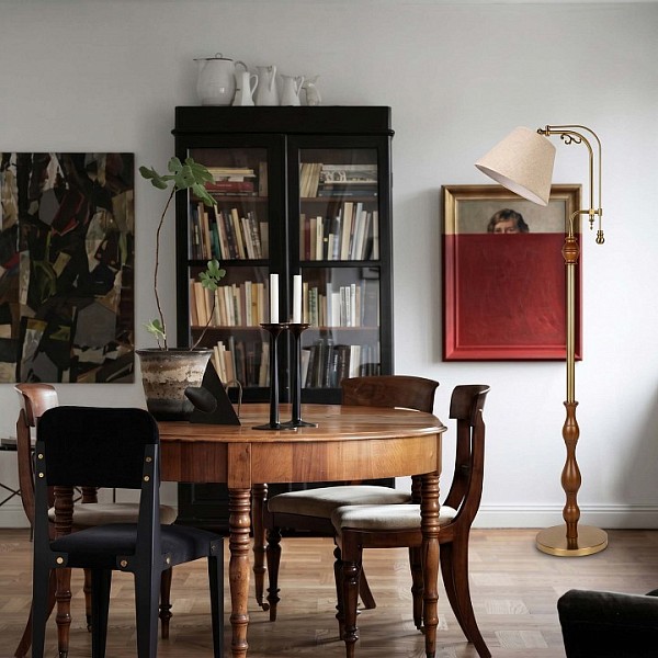 Торшер Loft it Elaine бронза арт. 10569F Light wood