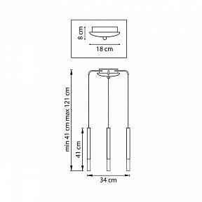 Подвесная люстра Lightstar Tubo черный арт. L3T747147