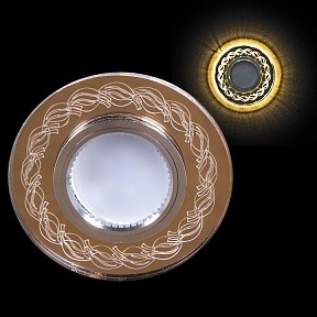 Встраиваемый светильник Reluce  золото арт. 00923-9.0-001CN MR16+LED3W FGD