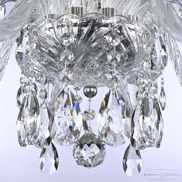 Подвесная люстра Bohemia Ivele Crystal 117 никель арт. 117/10+5/240 Ni