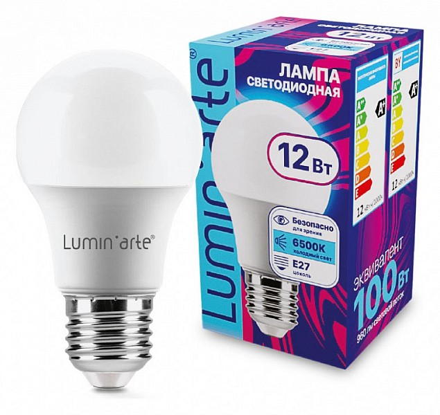 Лампа светодиодная Luminarte   арт. LSTD-A60-12W6KE27