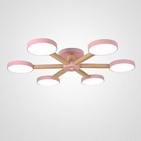 Люстра на штанге Imperiumloft TURNA Pink дерево арт. TURNA01