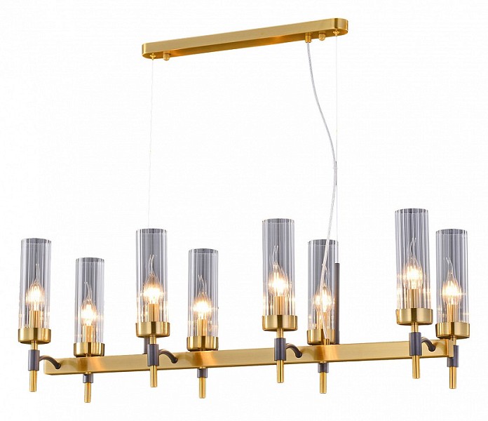 Подвесная люстра ILLUMICO BRASS TUBO бронза арт. IL5177-8LLS-29 BRASS TUBO