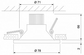 Встраиваемый светильник Elektrostandard 15266/LED белый арт. 15266/LED