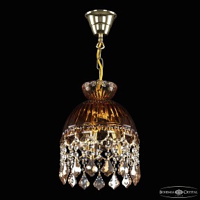 Подвесная люстра Bohemia Ivele Crystal 5478 золото арт. 5478/22 G Amber/M-1G Leafs K721