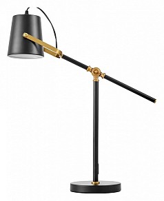 Настольная лампа офисная LUMINA DECO FELA латунь арт. LDT 7733-1 BK+MD