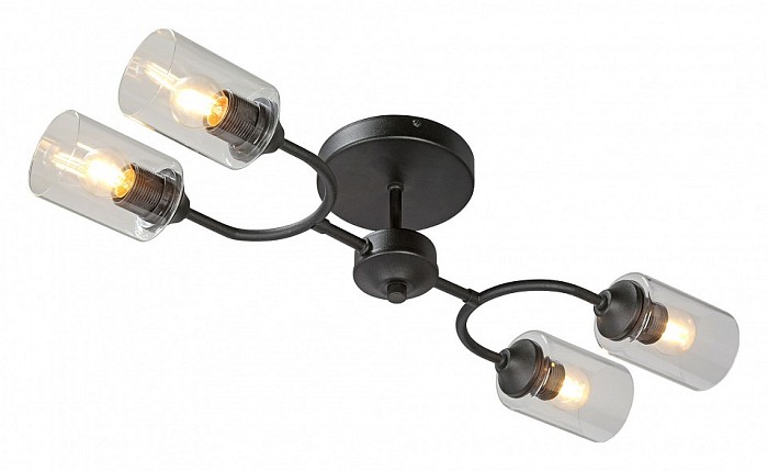 Потолочная люстра Vitaluce V2822 черный арт. V2822-1/4PL