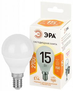 Лампа светодиодная Эра Стандарт  арт. LED P45-15W-827-E14