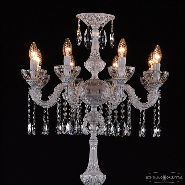 Торшер Bohemia Ivele Crystal AL7901 белый арт. AL79101T/8/175 A WMN P Clear/M-1G