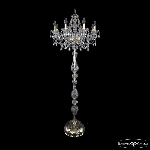 Торшер Bohemia Ivele Crystal 1411 золото арт. 1411T1/8/195-165 G