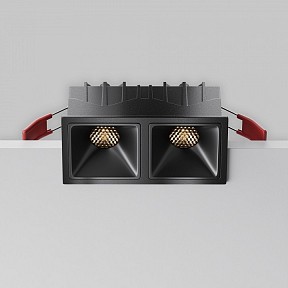 Встраиваемый светильник Maytoni Alfa LED черный арт. DL043-02-10W3K-SQ-B-1
