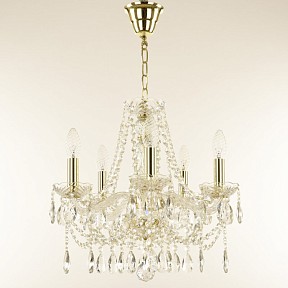 Подвесная люстра Bohemia Ivele Crystal 107 золото арт. 107/5/141 G