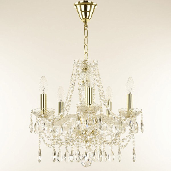 Подвесная люстра Bohemia Ivele Crystal 107 золото арт. 107/5/141 G