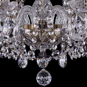 Подвесная люстра Bohemia Ivele Crystal 1402 золото арт. 1402/6/195/Pa