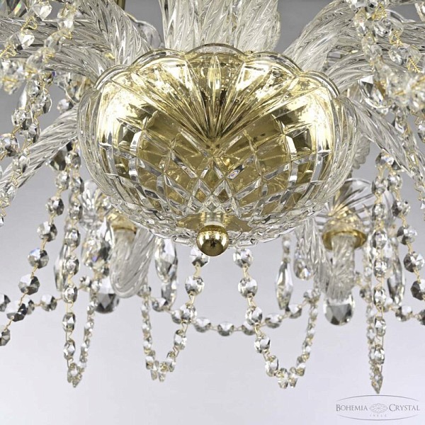 Подвесная люстра Bohemia Ivele Crystal 119 золото арт. 119/10+5/240 G