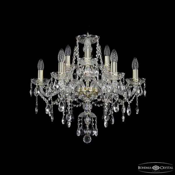 Подвесная люстра Bohemia Ivele Crystal 1415 золото арт. 1415/6+3/200 G