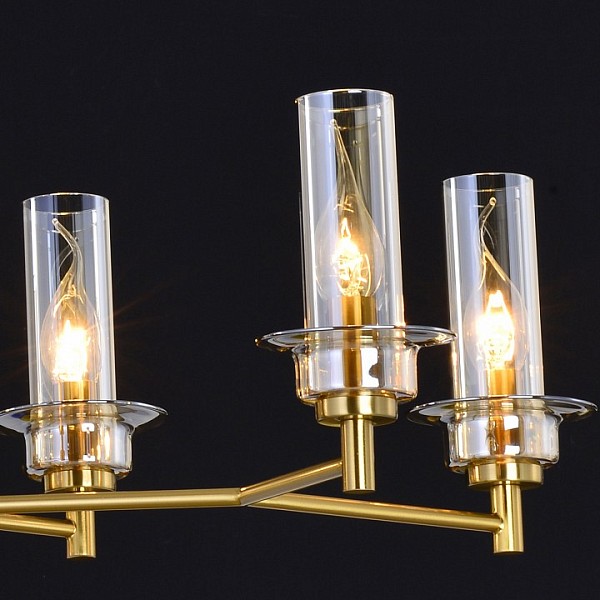 Люстра на штанге ILLUMICO IL5216 золото арт. IL5216-8RLS-24 HIGHBALL
