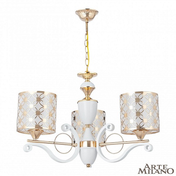 Подвесная люстра Arte Milano Florentia-3097 белый арт. 303097/3 Wh/Gd