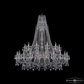 Подвесная люстра Bohemia Ivele Crystal 1411 золото арт. 1411/24+12/530/XL-152 G