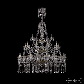 Подвесная люстра Bohemia Ivele Crystal 1413 золото арт. 1413/20+10+5/530/XL-201/3d G