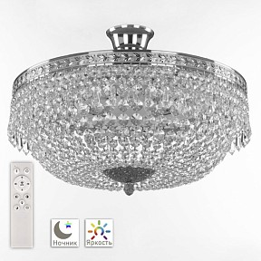 Потолочная люстра Bohemia Ivele Crystal 1901 никель арт. 19011/45IV/LED-DIM Ni