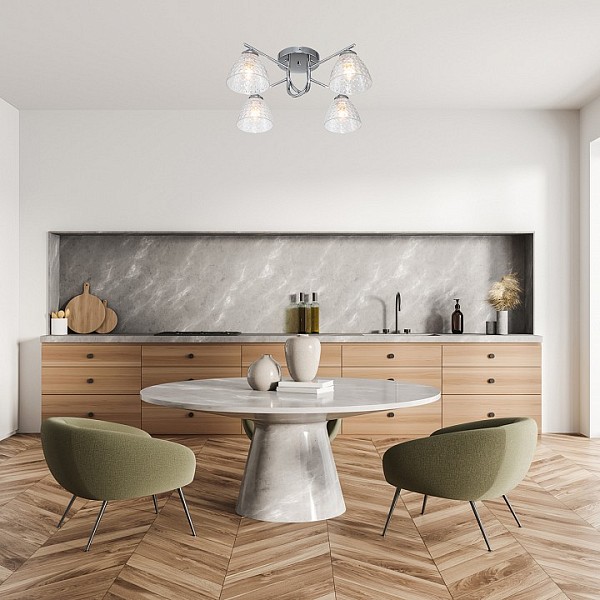 Потолочная люстра Escada Adonis серый арт. 659/4PL Chrome