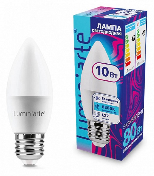 Лампа светодиодная Luminarte   арт. LSTD-C37-10W6KE27