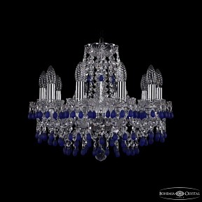 Подвесная люстра Bohemia Ivele Crystal 1410 никель арт. 1410/10/160 Ni V3001