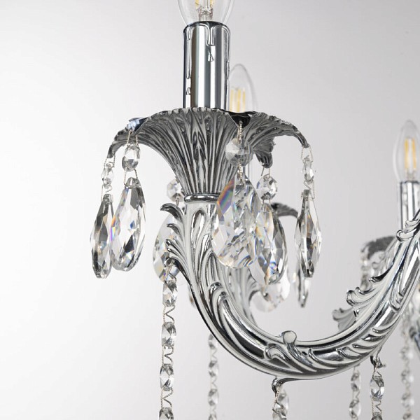 Подвесная люстра Bohemia Ivele Crystal AL7901 никель арт. AL79101/8/250 A NW