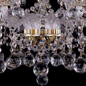 Подвесная люстра Bohemia Ivele Crystal 1413 золото арт. 1413/10+5/300/G/Balls