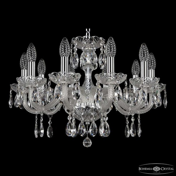 Подвесная люстра Bohemia Ivele Crystal 117 никель арт. 117/10/195 Ni