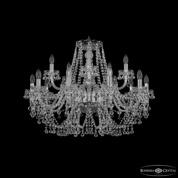 Подвесная люстра Bohemia Ivele Crystal 1409 никель арт. 1409/10+5/300 Ni