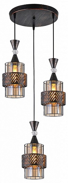 Подвесной светильник Reluce 03116 черный арт. 03116-0.9-03 BK+PATINA GOLD