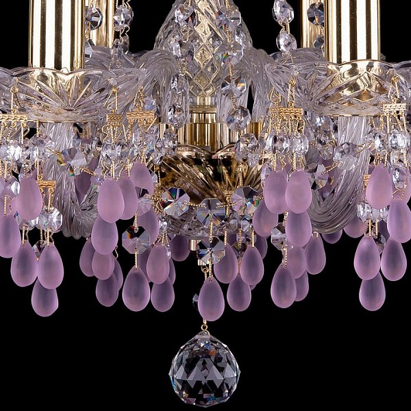 Подвесная люстра Bohemia Ivele Crystal 1410 золото арт. 1410/8/160/G/V7010