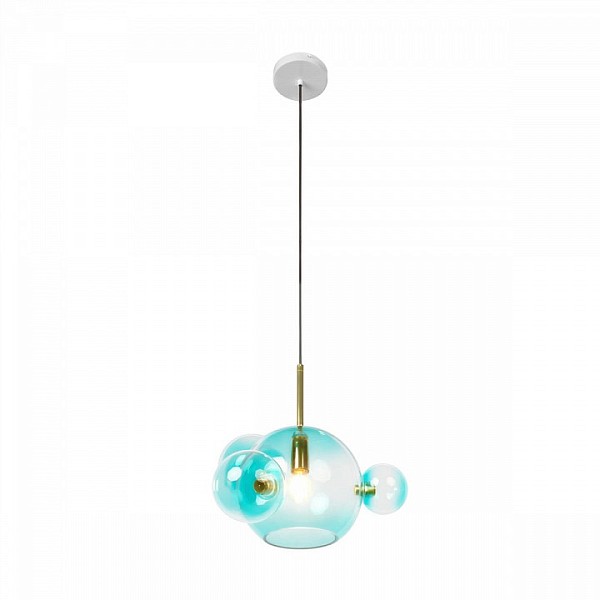 Подвесной светильник Loft it Bolle золото арт. 2027-P4 Blue mini