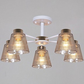 Люстра на штанге Reluce  белый арт. 20560-0.3-05 WH+FG