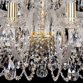 Подвесная люстра Bohemia Ivele Crystal 1402 золото арт. 1402/16+8/360/G