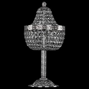 Настольная лампа декоративная Bohemia Ivele Crystal 1911 металл арт. 19111L6/H/20IV Ni